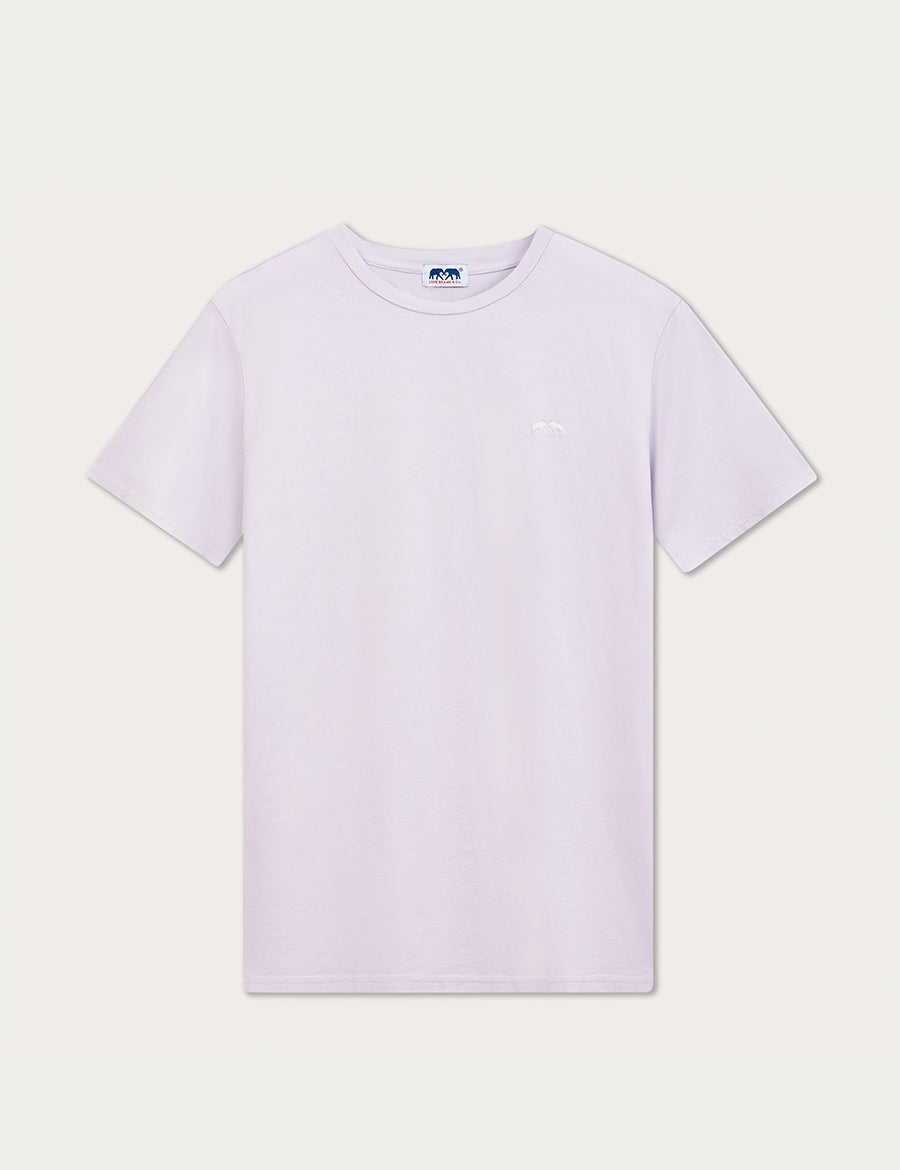 Men's Lavender Lockhart T-Shirt made from soft organic cotton pique.