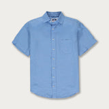 Men's Ocean Blue Manjack Linen Shirt