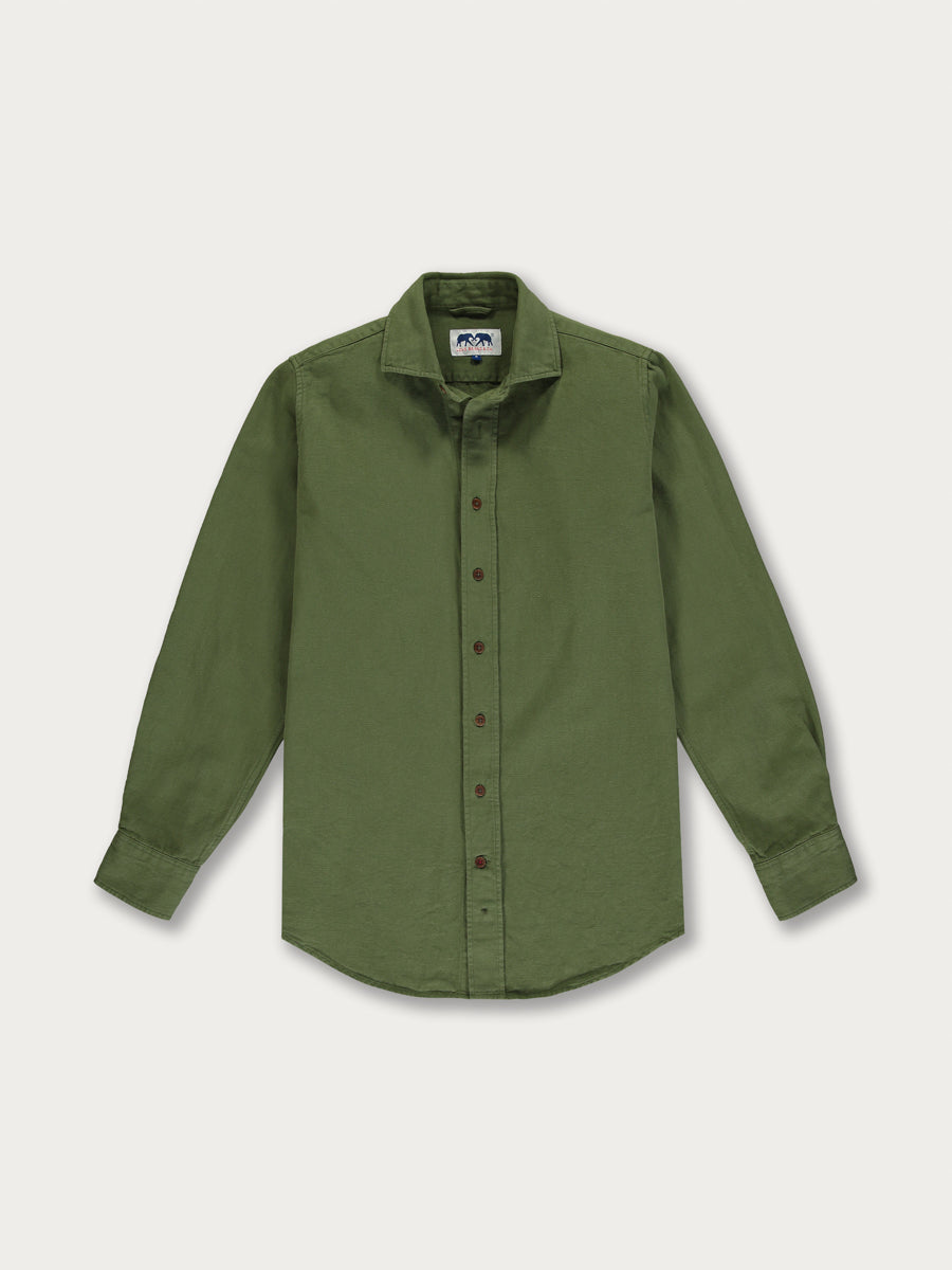 Men's Olive Atwood Cotton Shirt