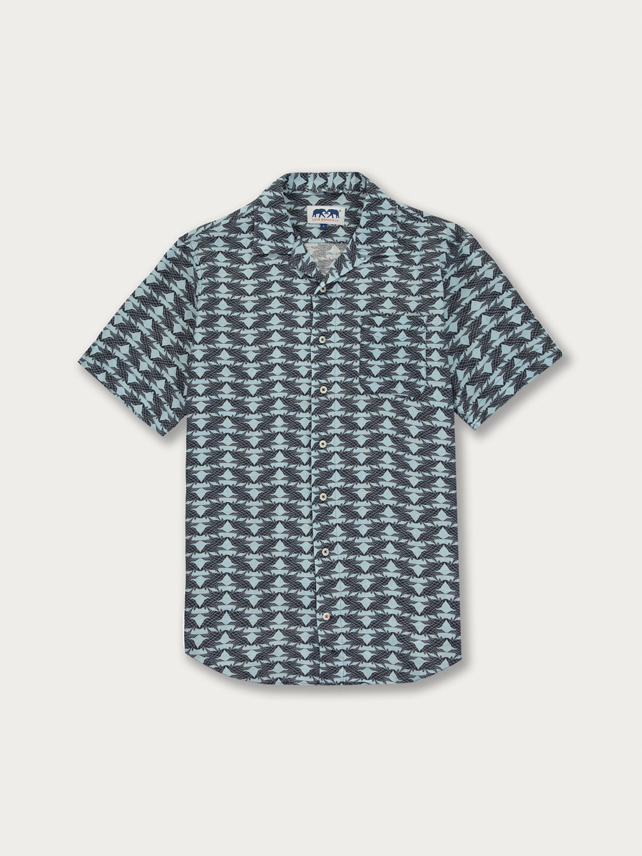 Men's Pangolin Puzzle Arawak Linen Shirt