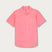 Watermelon Arawak mens Linen Shirt in bright pink-red hue with short sleeves and front pocket.