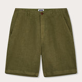 Men's Olive Green Burrow Linen Short