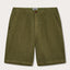 Men's Olive Green Burrow Linen Shorts with Corozo Nut Buttons