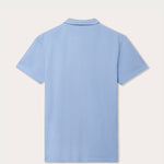 Men's Sky Blue Pensacola Polo Shirt - Back View, a best-selling cool and comfortable wardrobe essential.