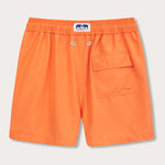 Men's Tangerine Staniel Swim Shorts with elastic waistband and back pocket.